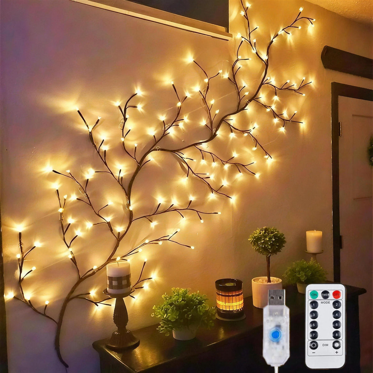 LED Willow Vine Light