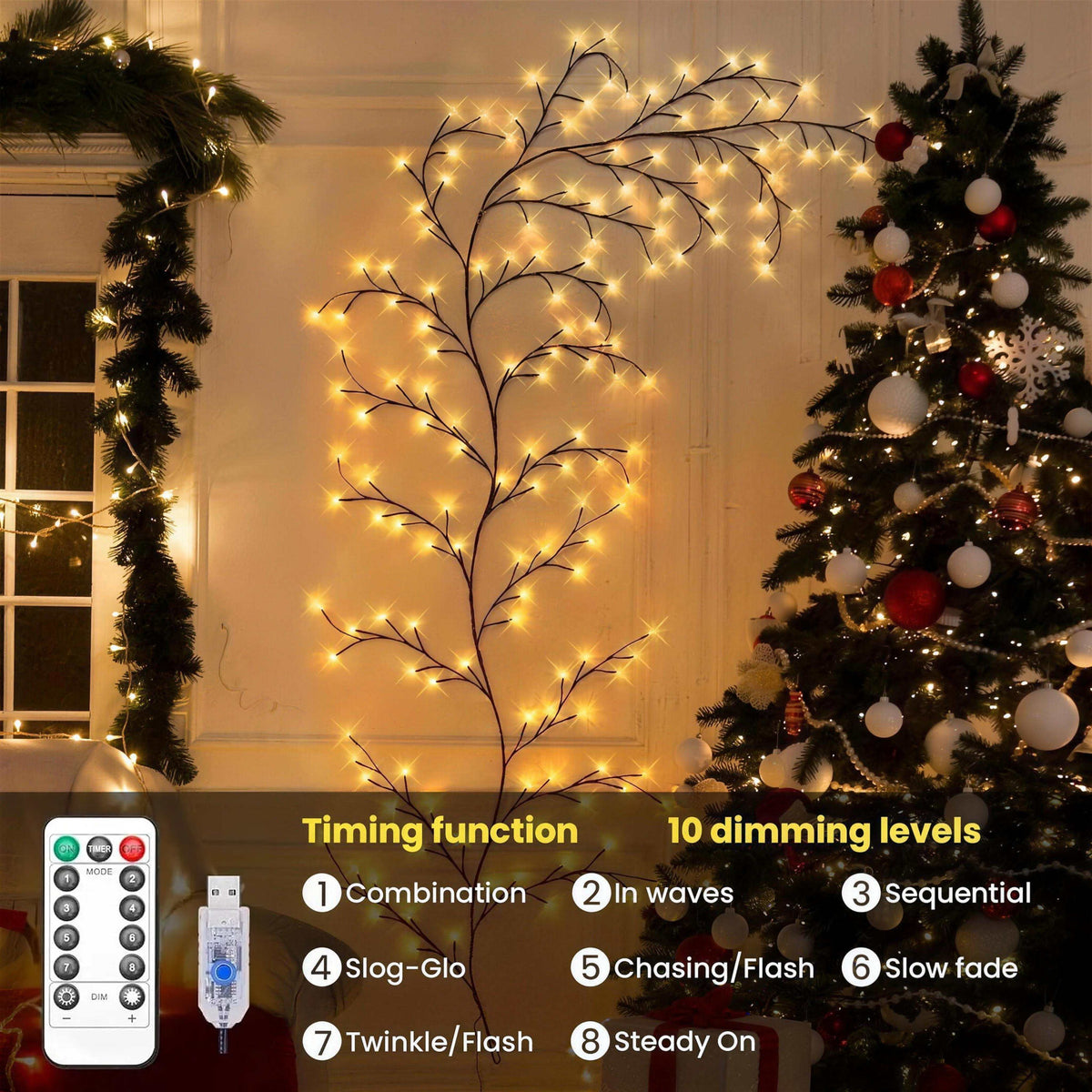LED Willow Vine Light
